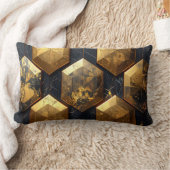 Coussin Rectangle Modern Royal Geometric Gold Mosaic Pillow (Couverture)