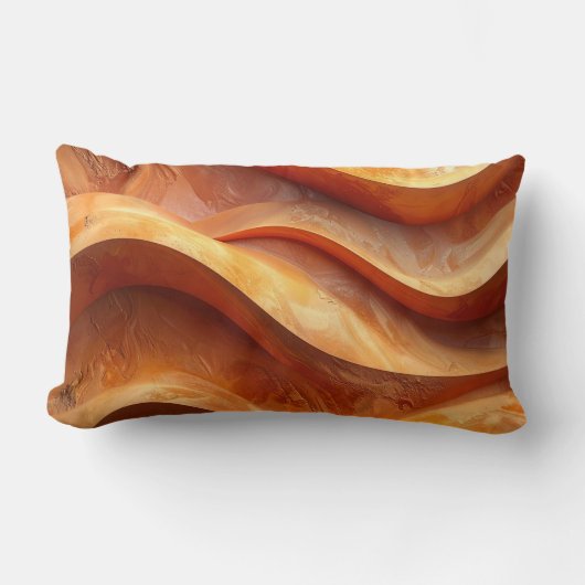 Coussin Rectangle Modern Terracotta Sculptural Sandstone Pillow (Recto)