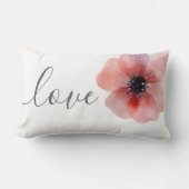 Coussin Rectangle Moderne Chic Aquarelle Poppy Mariage (Recto)