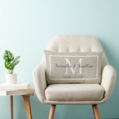 Coussin Rectangle Moderne Élégant Monogramme Chic Mariage Keepsaké (Chaise)