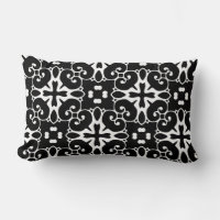 Moderne noir et blanc damas Graphisme floral