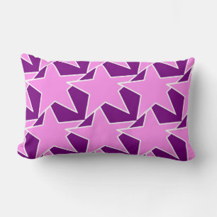 Coussin Rectangle Moderne Star Géométrique - violet et lavande