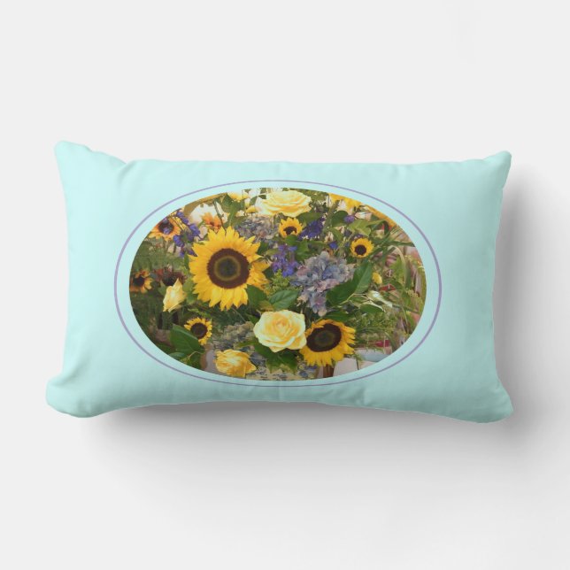 Coussin Rectangle Modifier l'image couleur florale (Recto)