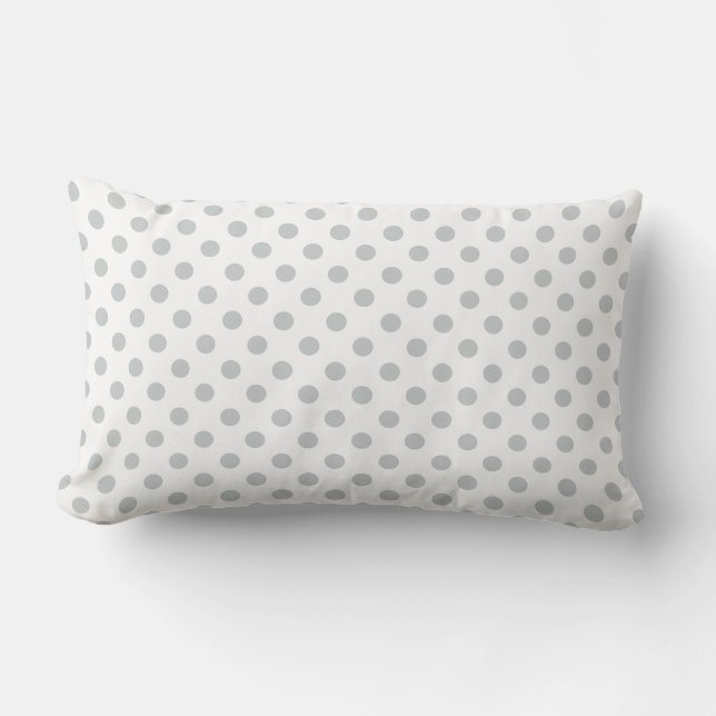 Coussin Rectangle Modifier Pois gris N'importe quelle couleur Clique (Recto)