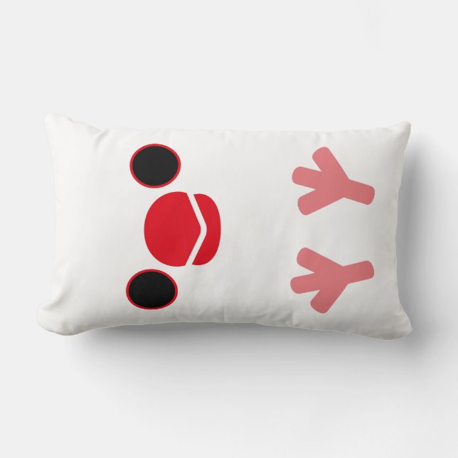 Coussin Rectangle Moineau de Java (blanc) (Recto)