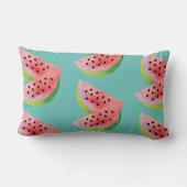 Coussin Rectangle Moitiés de pastèque rose (Verso)
