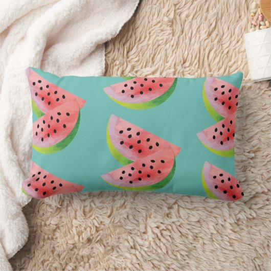 Coussin Rectangle Moitiés de pastèque rose (Couverture)