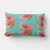 Coussin Rectangle Moitiés de pastèque rose (Recto)