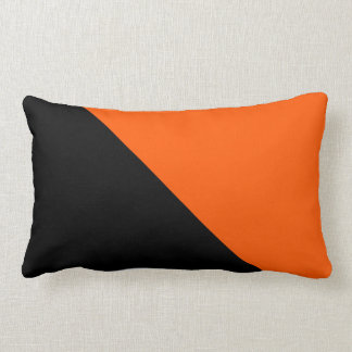 Coussin Rectangle Moitiés noires et oranges