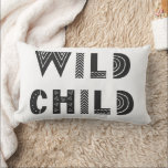 Coussin Rectangle Mon Enfant "Enfant Sauvage" Salle de Bébé unique S<br><div class="desc">My Kid "Wild Child" Salle de bébé unique Scandi Lumbar Coussin</div>