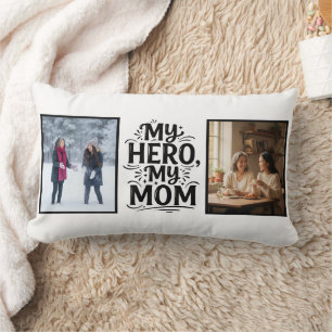 Coussin Rectangle Mon héros ma mère Bold 2 Photo Personnalisé