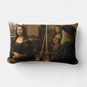 Coussin Rectangle Mona Lisa visite l'atelier de Léonard de Vinci (Recto)