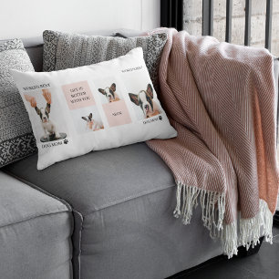 Coussin Rectangle Monde Meilleur chien maman   Photo Collage   Paste