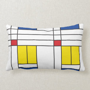 Coussin Rectangle Mondrian II Minimum De Stijl Modern Art Design