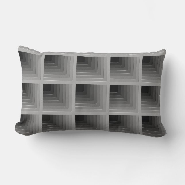 Coussin Rectangle monochrome gris affaires (Recto)