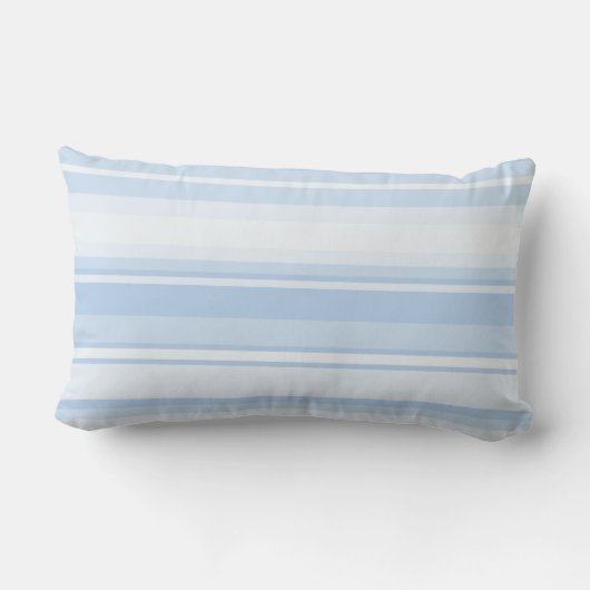 Coussin Rectangle Monogramme Bleu rayures (Verso)