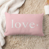 Coussin Rectangle Monogramme de coeur d'amour rose (Couverture)