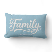 Monogramme de cœur de famille en bleu clair Script