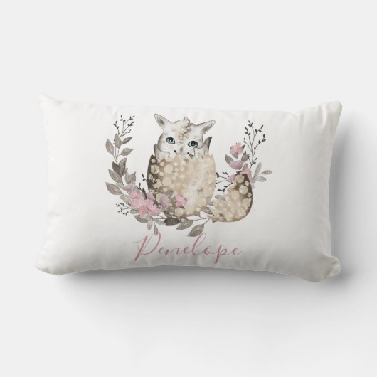 Coussin Rectangle Monogramme de Dragon Bébé (Verso)