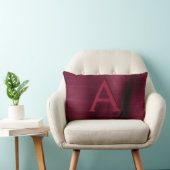 Coussin Rectangle Monogramme en acier inoxydable de Bourgogne Nom et (Chaise)
