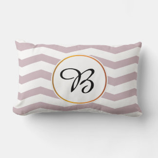 Coussin Rectangle monogramme et chevron