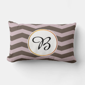 Coussin Rectangle monogramme et chevron