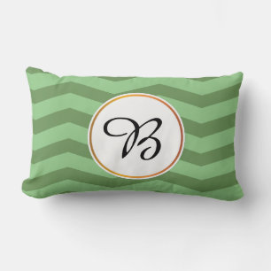 Coussin Rectangle monogramme et chevron