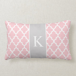 Coussin Rectangle Monogramme fait sur commande marocain gris