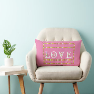 Coussin Rectangle Monogramme Fleur de Daisy Amour