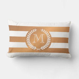 Coussin Rectangle Monogramme Golden Laurel Wreath