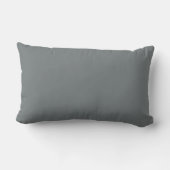 Coussin Rectangle Monogramme Initial Cadre Gris Charbon Blanc (Verso)