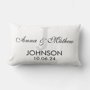 Coussin Rectangle Monogramme moderne