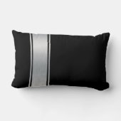 Coussin Rectangle monogramme noir et blanc nobleman (Verso)