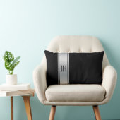 Coussin Rectangle monogramme noir et blanc nobleman (Chaise)