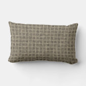 Coussin Rectangle Monogramme Quatrefeuilles Orange Brûlé Burlap Rust (Verso)