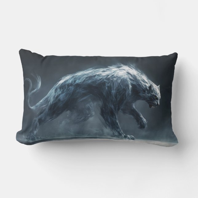 Coussin Rectangle monstre fantôme panthère  (Recto)