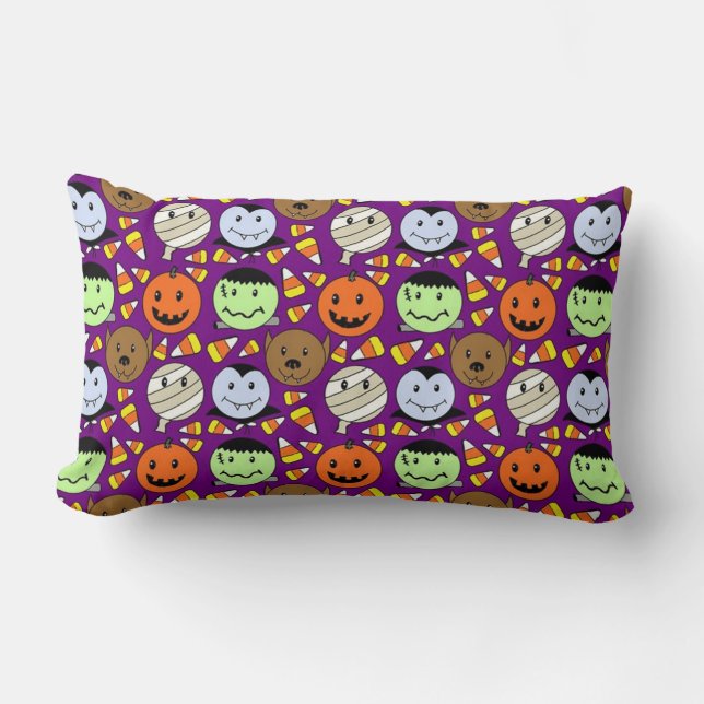 Coussin Rectangle Monstres Mignons Et Maïs De Bonbon (Recto)
