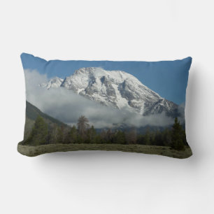 Coussin Rectangle Mont Moran et nuages à Grand Teton