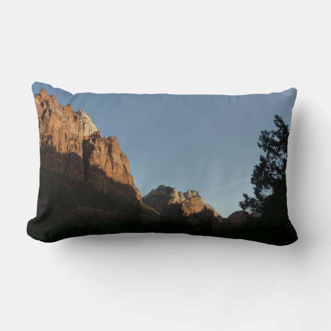 Coussin Rectangle Mont Moroni et pic de Jacob à Zion (Recto)