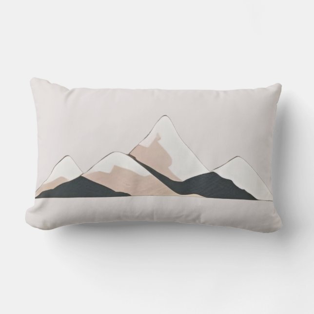 Coussin Rectangle Montagnes (Recto)