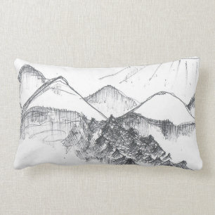 Coussin Rectangle Montagnes italiennes