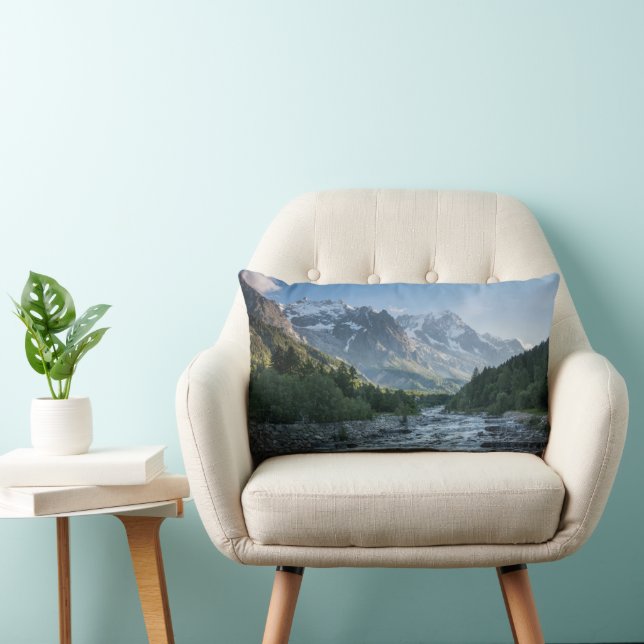 Coussin Rectangle Montagnes | Mont Blanc Massif, Italie (Chaise)