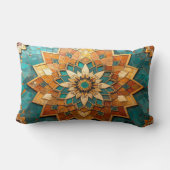 Coussin Rectangle Moroccan Mandala Pillow - Geometric Tile Luxury De (Verso)