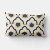 Coussin Rectangle Moroccan mug, navy blue gold, geometric pattern, i (Verso)