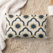 Coussin Rectangle Moroccan mug, navy blue gold, geometric pattern, i (Couverture)