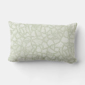 Coussin Rectangle Mosaïque feuille aléatoire vert pâle (Verso)