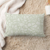 Coussin Rectangle Mosaïque feuille aléatoire vert pâle (Couverture)