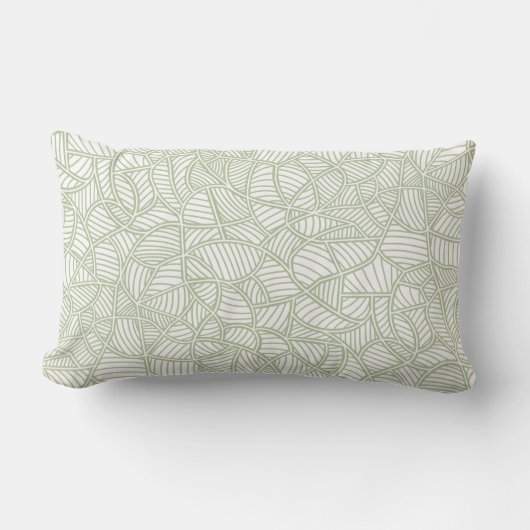 Coussin Rectangle Mosaïque feuille aléatoire vert pâle (Recto)
