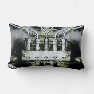 Coussin Rectangle Moteur vert par Alexandra Cook