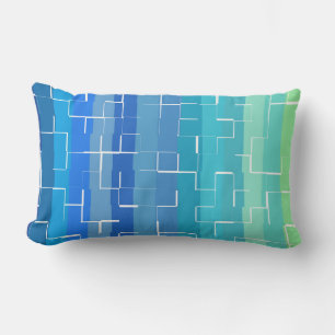 Coussin Rectangle Motif à bandes multiples